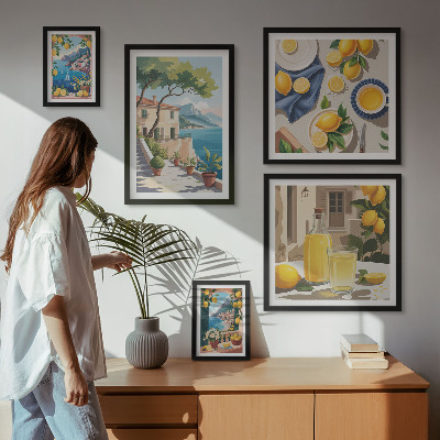 Sieninė paveikslų galerija Citrinos su vaizdingu vaizdu