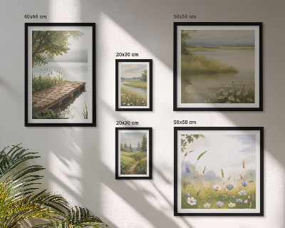 Sieninė paveikslų galerija Ramūs peizažai su pievos tiltu