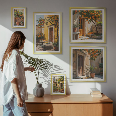 Sieninė paveikslų galerija Citrusiniai vaisiai soduose