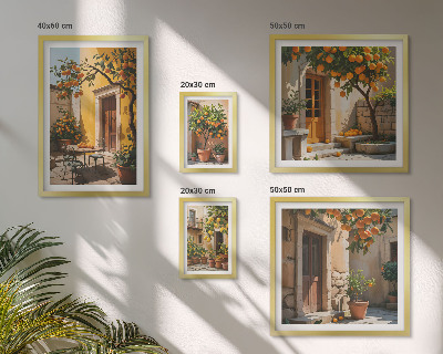 Sieninė paveikslų galerija Citrusiniai vaisiai soduose