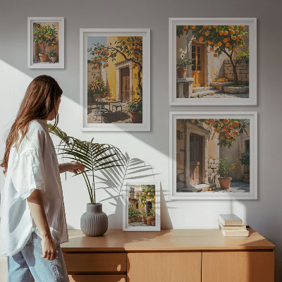 Sieninė paveikslų galerija Citrusiniai vaisiai soduose