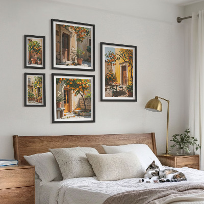 Sieninė paveikslų galerija Citrusiniai vaisiai soduose