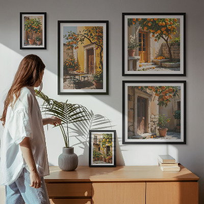 Sieninė paveikslų galerija Citrusiniai vaisiai soduose
