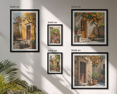 Sieninė paveikslų galerija Citrusiniai vaisiai soduose