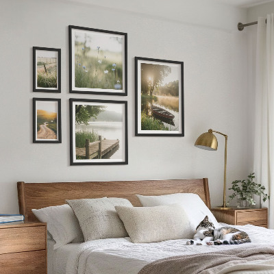 Sieninė paveikslų galerija Ramūs žalio vandens peizažai