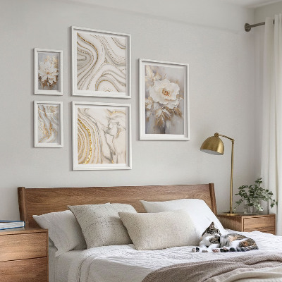 Sieninė paveikslų galerija Abstraktūs gėlių motyvai, elegancija