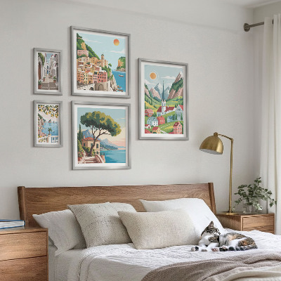 Sieninė paveikslų galerija Žavingi kalnai ir miesteliai