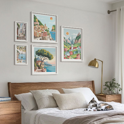 Sieninė paveikslų galerija Žavingi kalnai ir miesteliai