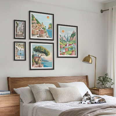 Sieninė paveikslų galerija Žavingi kalnai ir miesteliai