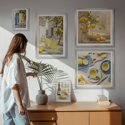 Sieninė paveikslų galerija Kaimiškos citrinos virtuvei