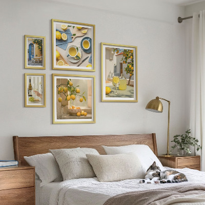 Sieninė paveikslų galerija Kaimiškos citrinos virtuvei