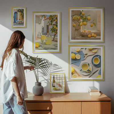 Sieninė paveikslų galerija Kaimiškos citrinos virtuvei
