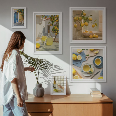 Sieninė paveikslų galerija Kaimiškos citrinos virtuvei