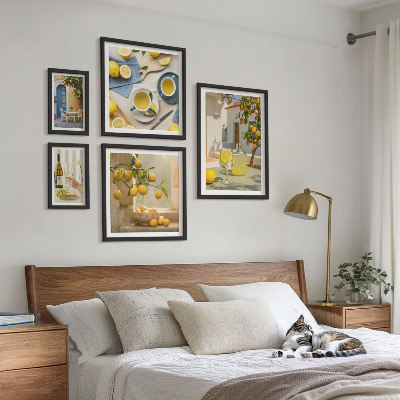 Sieninė paveikslų galerija Kaimiškos citrinos virtuvei