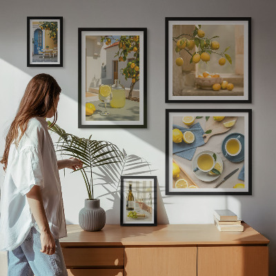 Sieninė paveikslų galerija Kaimiškos citrinos virtuvei