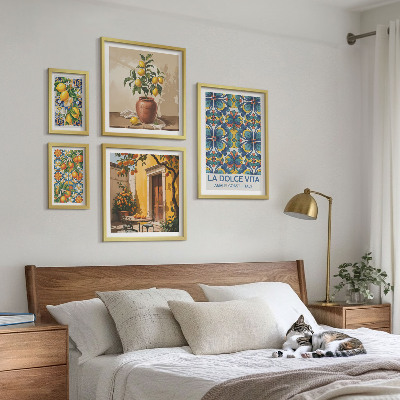Sieninė paveikslų galerija Itališki citrusiniai vaisiai Viduržemio jūros stiliumi