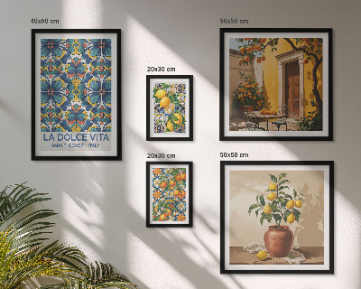 Sieninė paveikslų galerija Itališki citrusiniai vaisiai Viduržemio jūros stiliumi