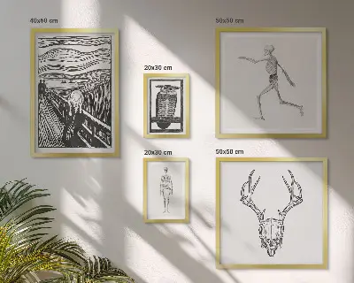 Sieninė paveikslų galerija siurrealistinis menas kuriame vaizduojama gamta ir žmogus