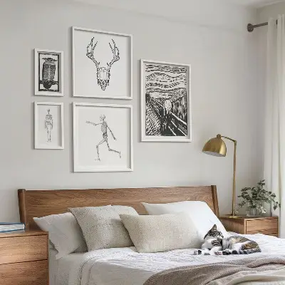 Sieninė paveikslų galerija siurrealistinis menas kuriame vaizduojama gamta ir žmogus
