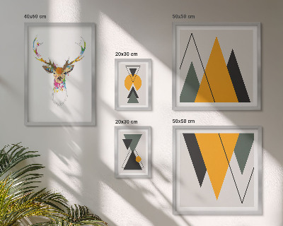 Sieninė paveikslų galerija Spalvingi boho stiliaus motyvai