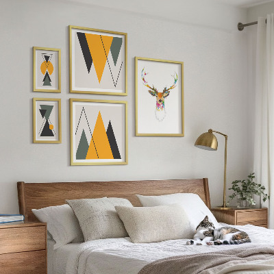 Sieninė paveikslų galerija Spalvingi boho stiliaus motyvai