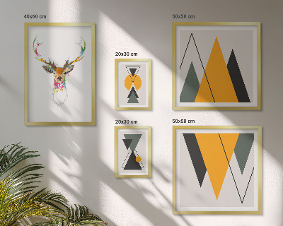 Sieninė paveikslų galerija Spalvingi boho stiliaus motyvai
