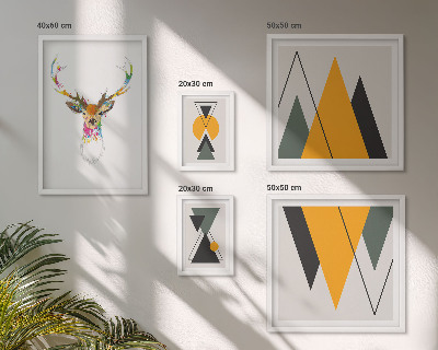 Sieninė paveikslų galerija Spalvingi boho stiliaus motyvai