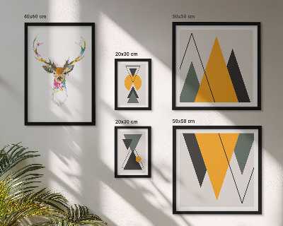 Sieninė paveikslų galerija Spalvingi boho stiliaus motyvai