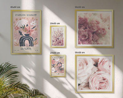 Sieninė paveikslų galerija Gėlių boho dekoracijos