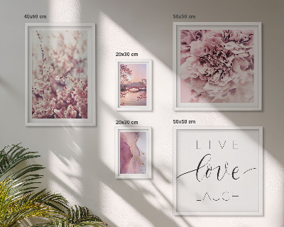 Sieninė paveikslų galerija Gėlių motyvai pasteliniai šūkiai