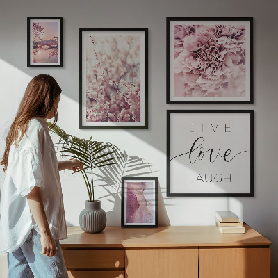 Sieninė paveikslų galerija Gėlių motyvai pasteliniai šūkiai