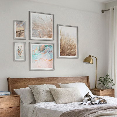5 paveikslų rinkinys su rėmais Natūralūs boho etno peizažai