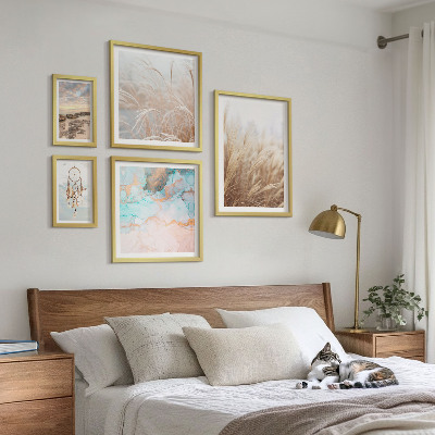 5 paveikslų rinkinys su rėmais Natūralūs boho etno peizažai