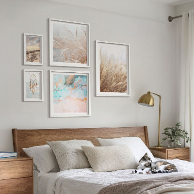 5 paveikslų rinkinys su rėmais Natūralūs boho etno peizažai