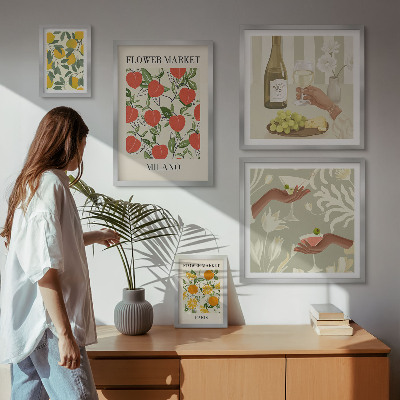 Sieninė paveikslų galerija Vintažinių vaisių ir gėlių mugė