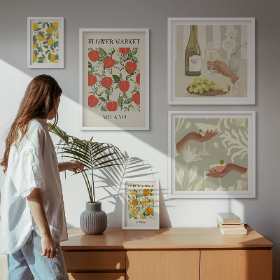 Sieninė paveikslų galerija Vintažinių vaisių ir gėlių mugė