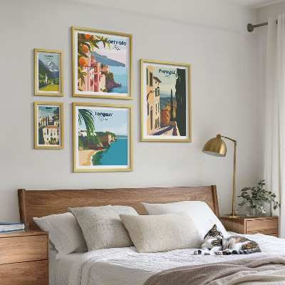 Sieninė paveikslų galerija Vaizdingi Italijos miesteliai