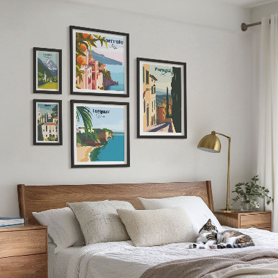Sieninė paveikslų galerija Vaizdingi Italijos miesteliai