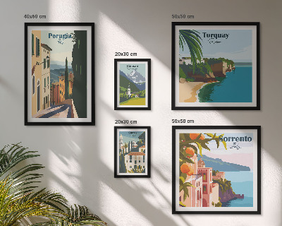 Sieninė paveikslų galerija Vaizdingi Italijos miesteliai