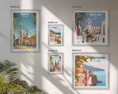 Sieninė paveikslų galerija europos miestų architektūra