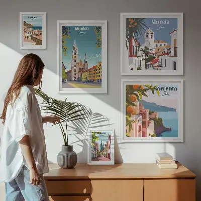 Sieninė paveikslų galerija europos miestų architektūra