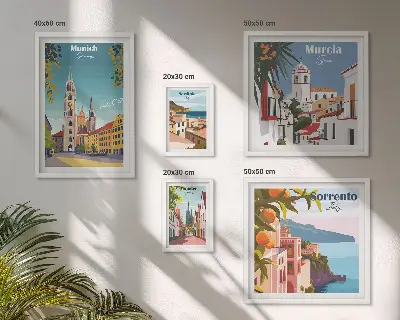 Sieninė paveikslų galerija europos miestų architektūra