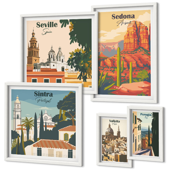 Sieninė paveikslų galerija Pasaulio turistiniai kraštovaizdžiai