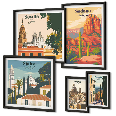 Sieninė paveikslų galerija Pasaulio turistiniai kraštovaizdžiai
