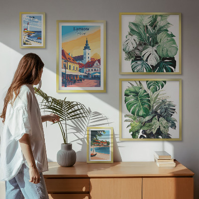 Paveikslų rinkinys miegamajam Lenkijos pakrantės miestų flora