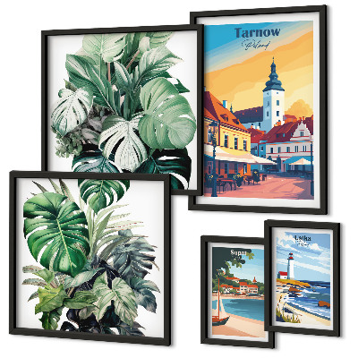 Paveikslų rinkinys miegamajam Lenkijos pakrantės miestų flora