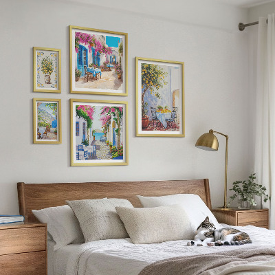 Sieninė paveikslų galerija Žavingi peizažai su gėlėmis