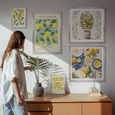 Sieninė paveikslų galerija Citrusinių vaisių šviežių vaisių raštai