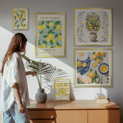 Sieninė paveikslų galerija Citrusinių vaisių šviežių vaisių raštai
