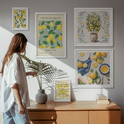 Sieninė paveikslų galerija Citrusinių vaisių šviežių vaisių raštai